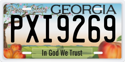 GA license plate PXI9269
