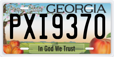 GA license plate PXI9370