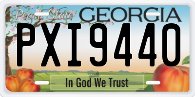 GA license plate PXI9440