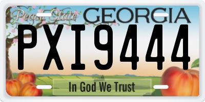 GA license plate PXI9444