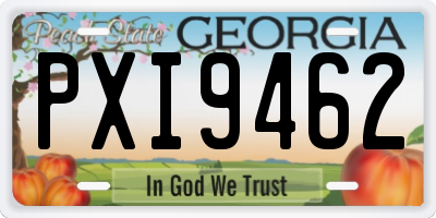 GA license plate PXI9462
