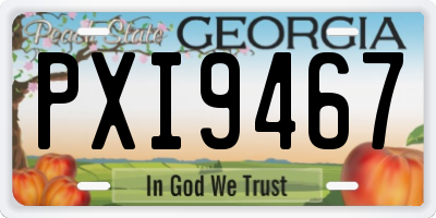 GA license plate PXI9467