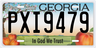 GA license plate PXI9479