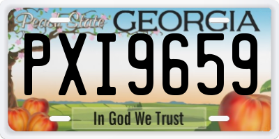 GA license plate PXI9659