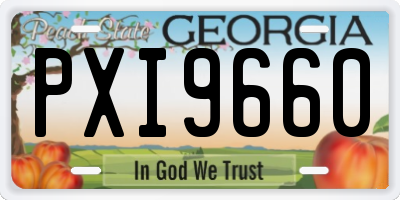 GA license plate PXI9660