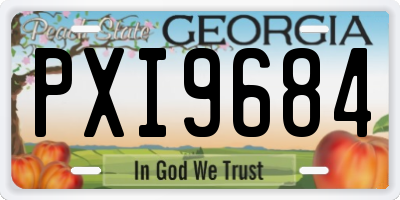 GA license plate PXI9684