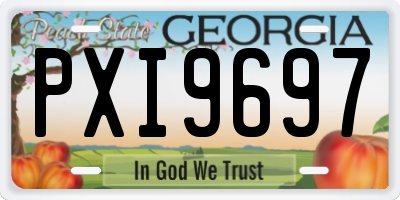 GA license plate PXI9697