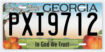 GA license plate PXI9712
