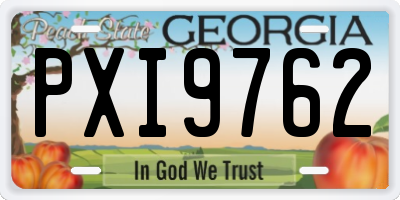 GA license plate PXI9762