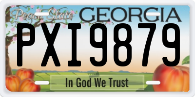GA license plate PXI9879