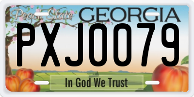 GA license plate PXJ0079