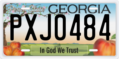 GA license plate PXJ0484