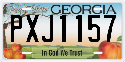 GA license plate PXJ1157