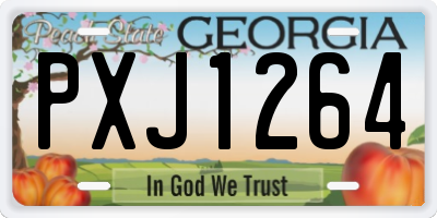 GA license plate PXJ1264