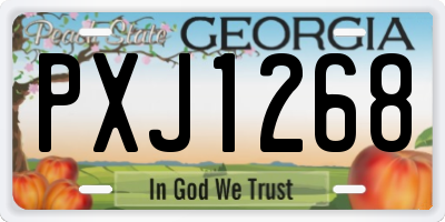 GA license plate PXJ1268