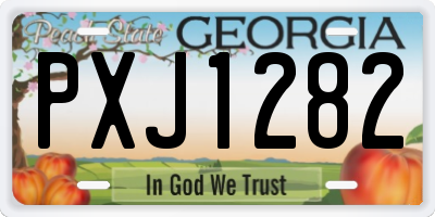 GA license plate PXJ1282