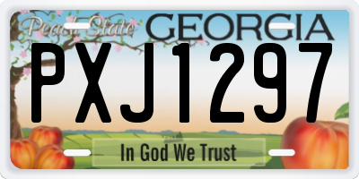GA license plate PXJ1297