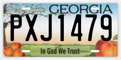 GA license plate PXJ1479