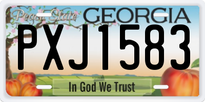 GA license plate PXJ1583