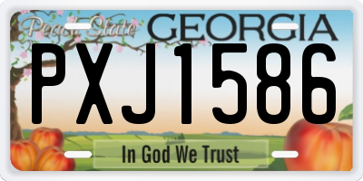 GA license plate PXJ1586