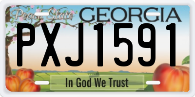 GA license plate PXJ1591