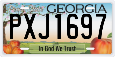 GA license plate PXJ1697