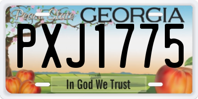 GA license plate PXJ1775