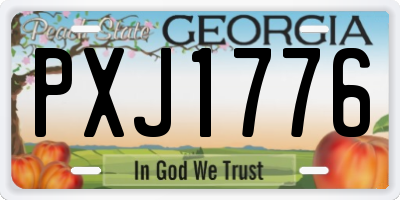 GA license plate PXJ1776