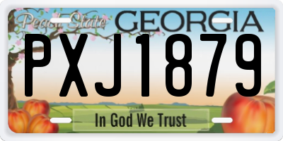 GA license plate PXJ1879