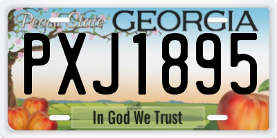 GA license plate PXJ1895