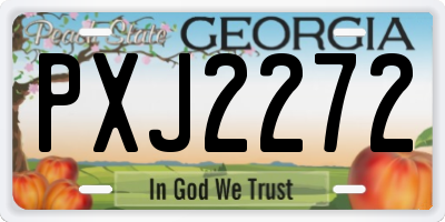 GA license plate PXJ2272