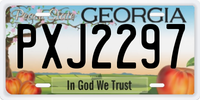 GA license plate PXJ2297