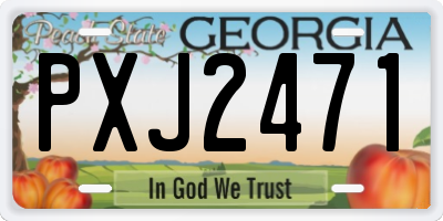GA license plate PXJ2471