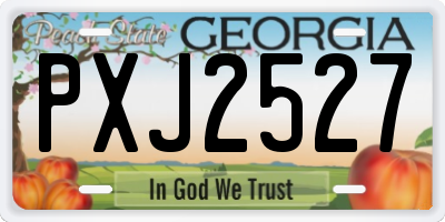 GA license plate PXJ2527
