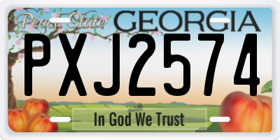 GA license plate PXJ2574