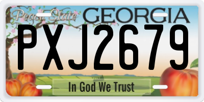 GA license plate PXJ2679