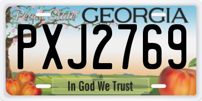 GA license plate PXJ2769