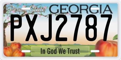 GA license plate PXJ2787