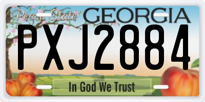 GA license plate PXJ2884