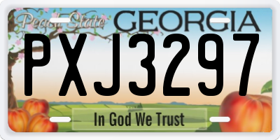 GA license plate PXJ3297