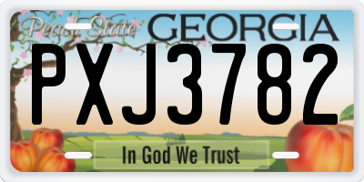GA license plate PXJ3782