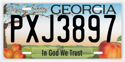 GA license plate PXJ3897
