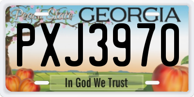 GA license plate PXJ3970