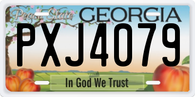 GA license plate PXJ4079