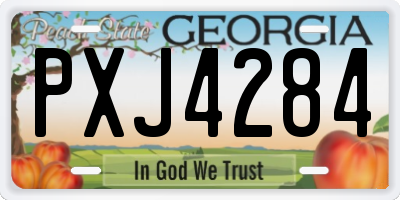 GA license plate PXJ4284