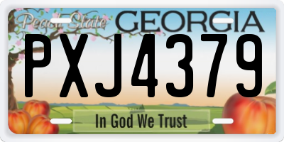 GA license plate PXJ4379
