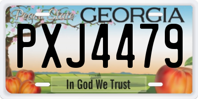 GA license plate PXJ4479