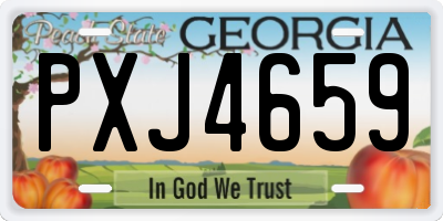 GA license plate PXJ4659