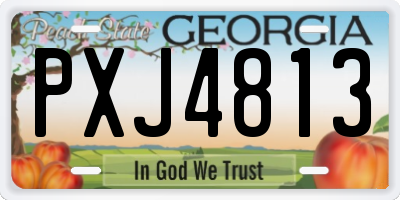 GA license plate PXJ4813