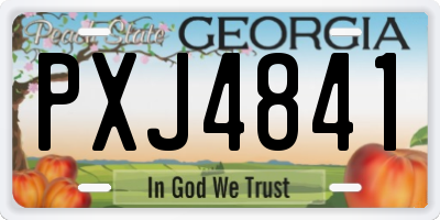 GA license plate PXJ4841